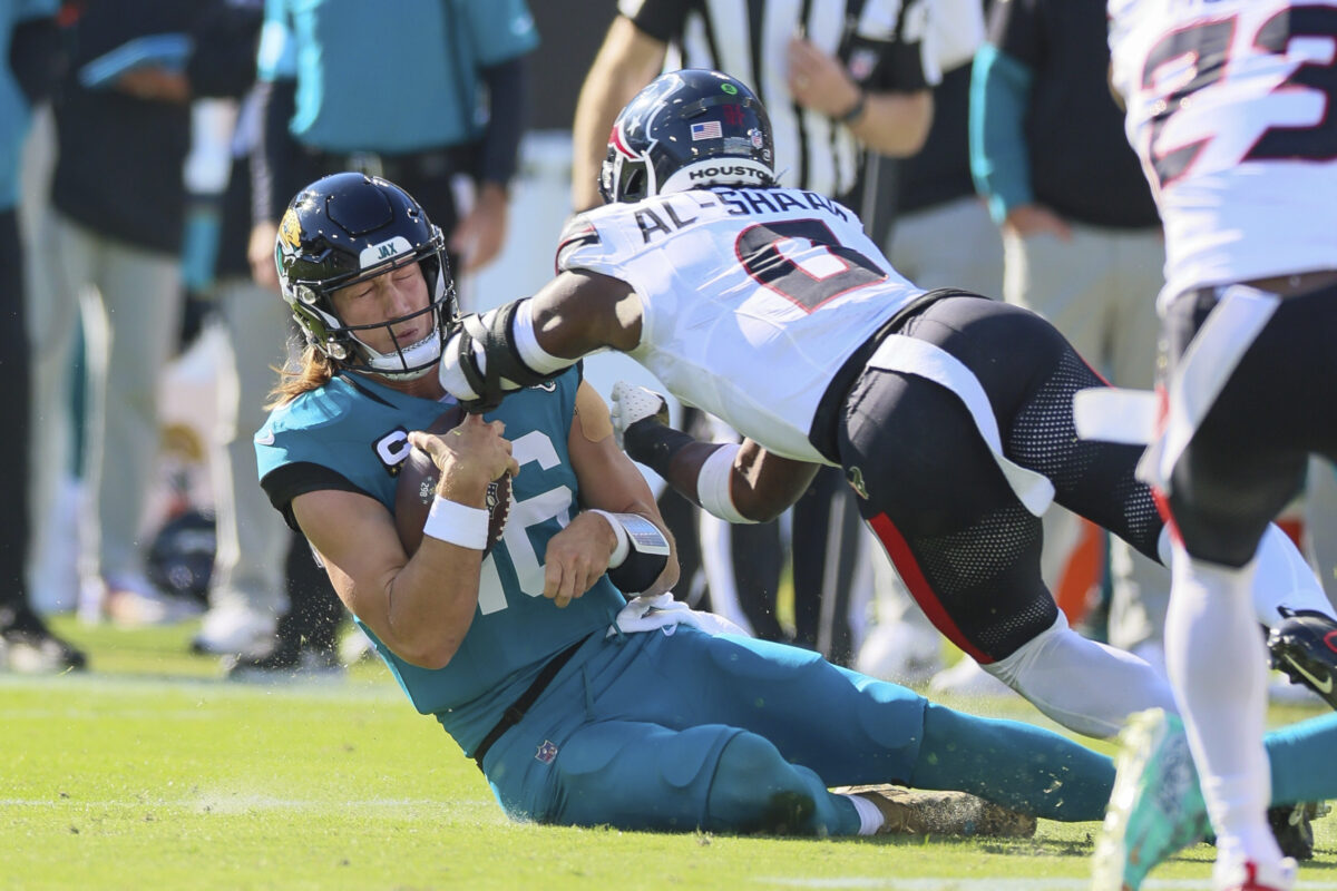 Azeez Al-Shaair's hit on Trevor Lawrence