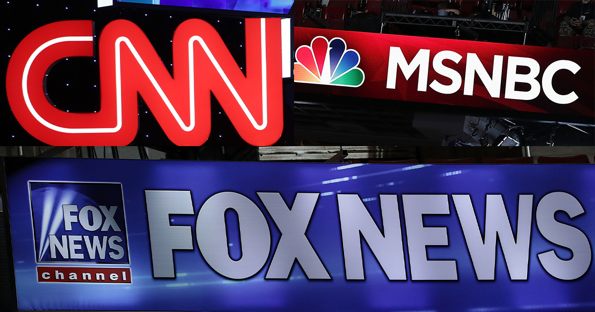 Cable news logos