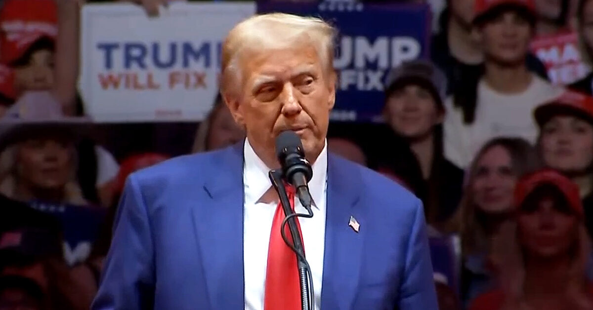 Donald Trump at 10-27 NYC MAGA Rally at Madison Square Garden - via screenshot