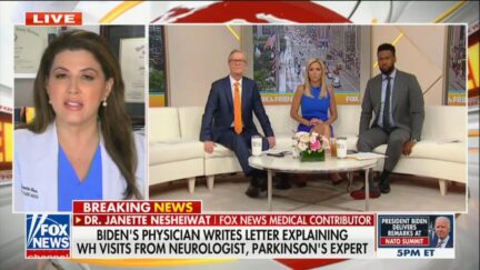 Dr. Janette Nesheiwat, Steve Doocy, Ainsley Earhardt, and Lawrence Jones