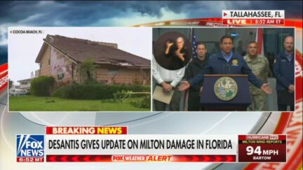 Fox footage of Ron DeSantis hurricane update