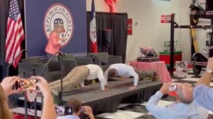 Tom Cotton and Chuck Grassley Pushups