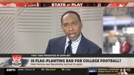 Stephen A. Smith reacts to Michigan-Ohio State brawl