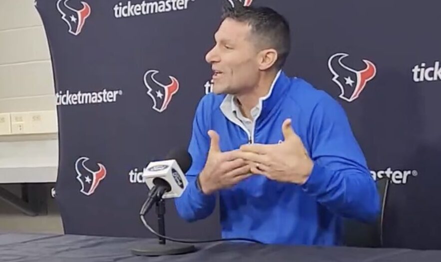 Texans GM Nick Caserio reacts to suspension of Azeez Al-Shaair