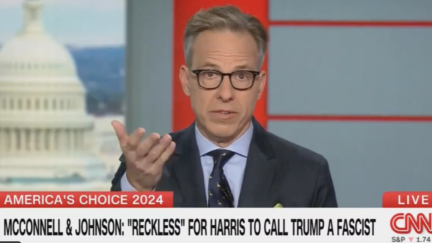 'Show the Clip of Donald Trump Being Called a Fascist!' Jake Tapper Feigns Outrage at CNN Crew to Dunk on Outrage Over Harris Comment